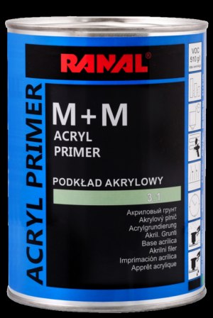 RANAL plnič akrylový ŠEDÝ M+M 3:1 0,8lt + 0,34lt